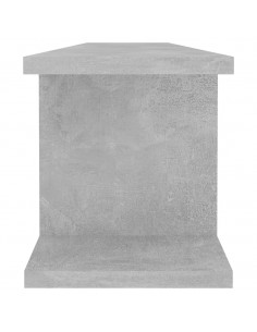 Mensole Parete 2pz Grigio Cemento 90x18x20 cm Legno Multistrato