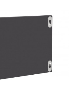 Mensole Parete 2pz Grigio Lucido 80x11,5x18cm Legno Multistrato
