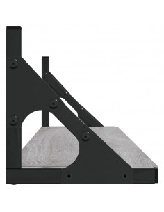 Mensole Parete 2pz Grigio Sonoma 80x15x15,5cm Legno Multistrato