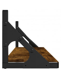 Mensole Parete 2pz Rovere Fumo 80x15x15,5 cm Legno Multistrato