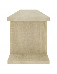 Mensole Parete 2pz Rovere Sonoma 105x18x20cm Legno Multistrato