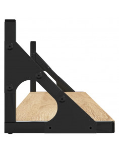 Mensole Parete 2pz Rovere Sonoma 80x15x15,5cm Legno Multistrato