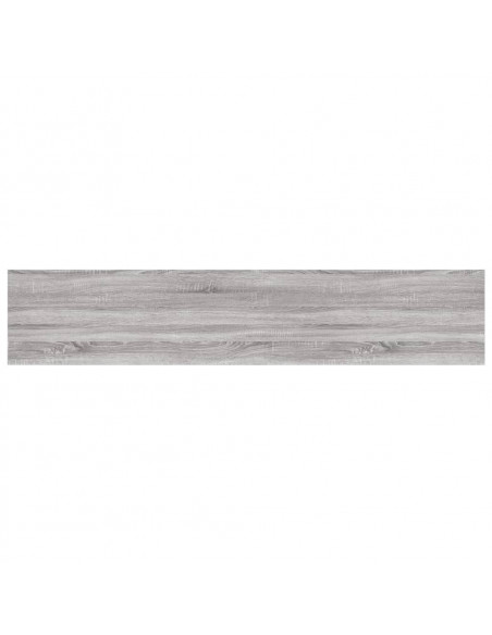 Mensole Parete 4pz Grigio Sonoma 100x20x1,5cm Legno Multistrato