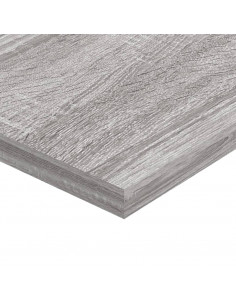 Mensole Parete 4pz Grigio Sonoma 80x20x1,5cm Legno Multistrato