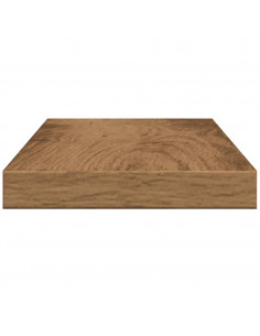 Mensole Parete 4pz Rovere Artigianale 40x10x1,5cm in Truciolato