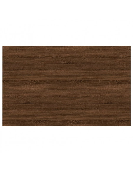 Mensole Parete 4pz Rovere Marrone 80x50x1,5cm Legno Multistrato