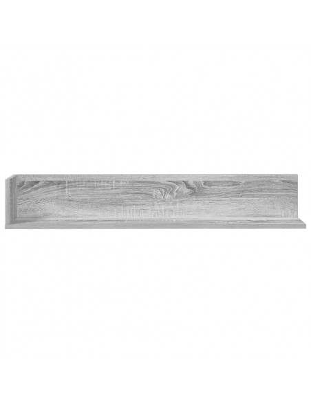 Mensole Parete 2pz Grigio Sonoma 100x16,5x16,5 cm in Truciolato