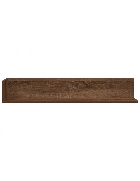 Mensole da Parete 2pz Rovere Marrone 100x16,5x16,5cm Truciolato