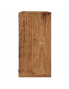 Mensole Parete a Cubo 2 pz Legno Vecchio 30x15x30 cm Truciolato
