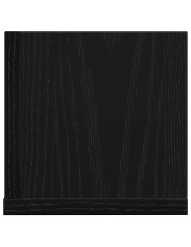 Mensole da Parete 2pz Nere 100x16,5x16,5 cm Legno Multistrato