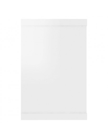 Mensole Parete a Cubo 2pz Bianco Lucido 60x15x23cm Multistrato