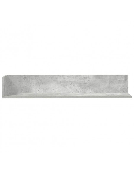 Mensole a Muro 2pz Grigio Cemento 100x16,5x16,5cm in Truciolato
