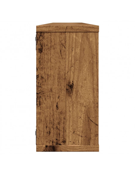 Mensole Parete a Cubo 4 pz Legno Vecchio 100x15x30cm Truciolato