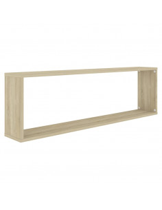 Mensole Parete a Cubo 4pz Rovere Sonoma 100x15x30cm Multistrato