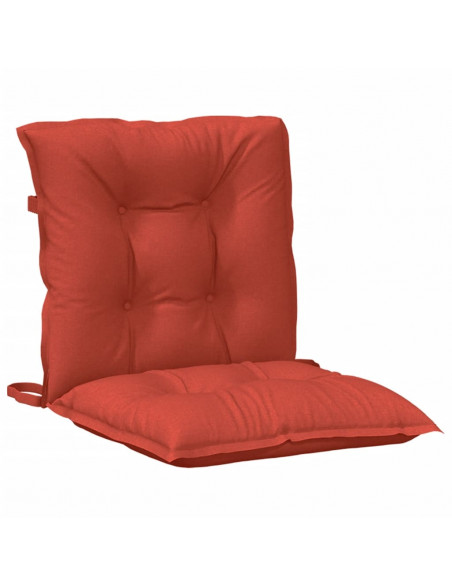 Cuscini Sedia Schiena Bassa 6 pz Rosso Mélange 100x50x7 Tessuto