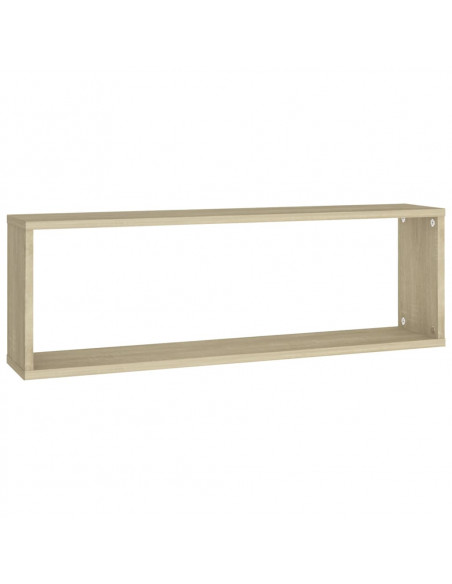 Mensole Parete Cubo 2pz Rovere Sonoma 80x15x26,5cm Multistrato