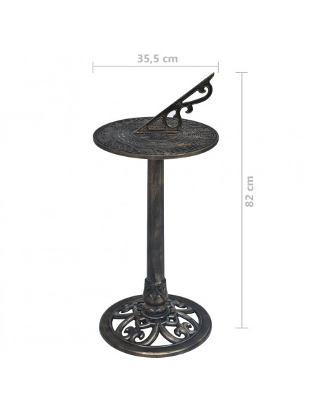Meridiana Bronzo 35,5x82 cm in Plastica