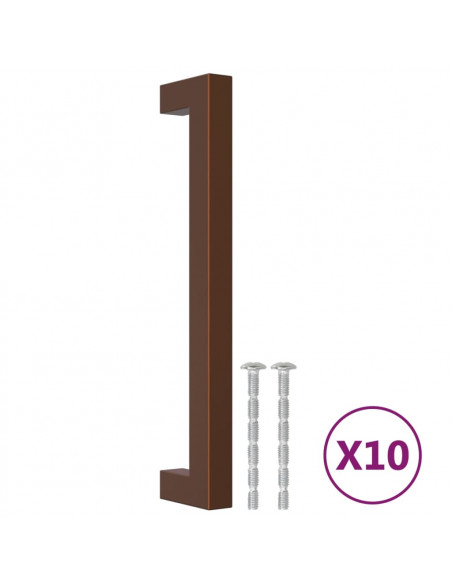 Maniglie per Mobili 10pz Bronzo 160mm in Acciaio Inox