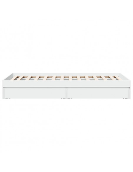 Giroletto con Cassetti Bianco 90x200 cm in Legno Multistrato