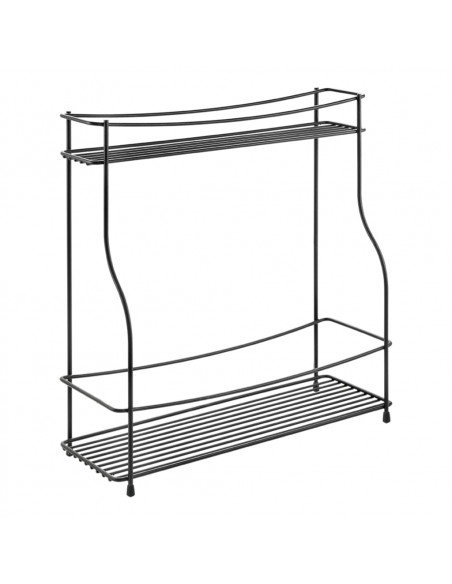 Metaltex Portaspezie a 2 Livelli Basalmico Nero
