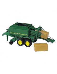 Mezzo agricolo Bruder 02017 JOHN DEERE Rimorchio Pressaballe