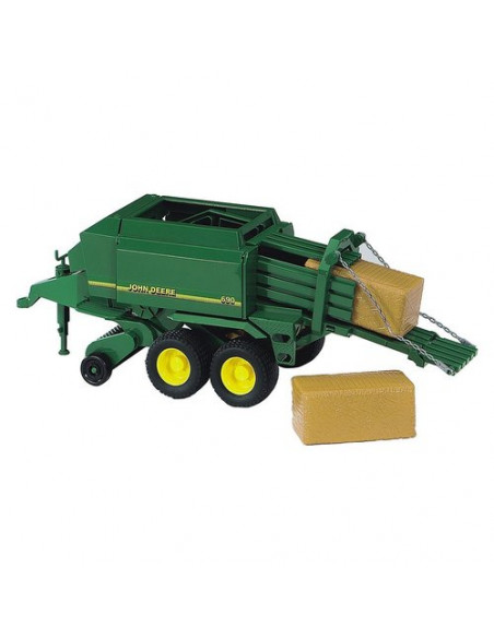 Mezzo agricolo Bruder 02017 JOHN DEERE Rimorchio Pressaballe