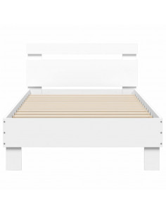 Giroletto con Testiera e LED Bianco 75x190 cm 2