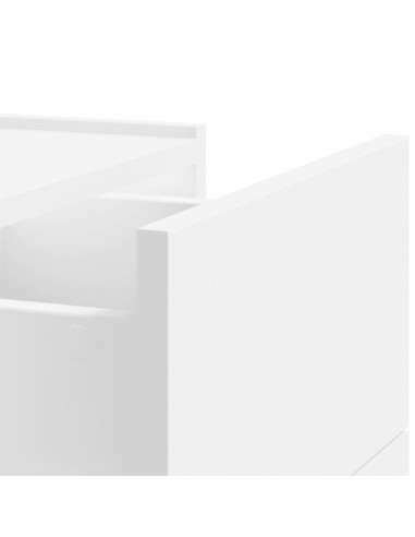 Comodini a Muro 2 pz Bianchi 45x30x35 cm