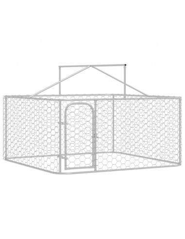 Gabbia per Cani da Esterno con Tetto 200x200x150 cm