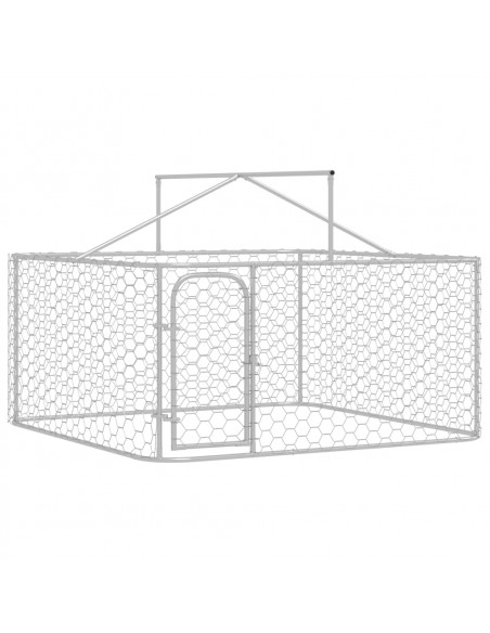 Gabbia per Cani da Esterno con Tetto 200x200x150 cm