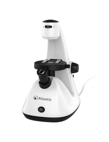 MICROSCOPIO Invertito Digitale ATLANTIS E45-MS729 USB UXGA 1600x1200 Ottica con fattore di ingradimento a 1300x CMOS