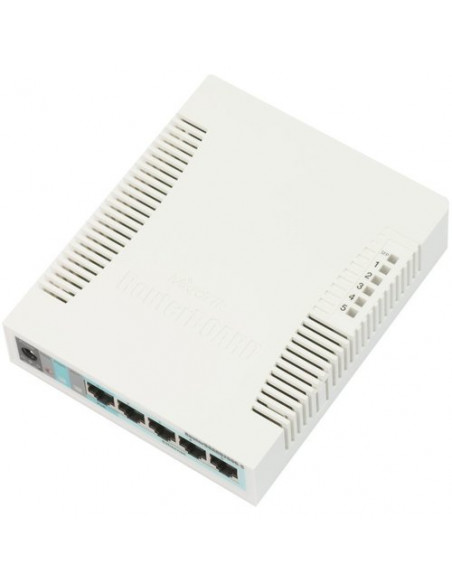 MikroTik CSS106-5G-1S RouterBOARD 260GS 5, port Gigabit smart switch with SFP cage, SwOS, plastic case, PSU