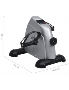 Mini Cyclette Fitness con Volano in Plastica Argento