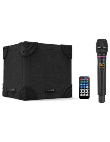 MINI QUBO EMPIRE-Sistema Audio 2.0 Portatile con Radiomicrofono UHF e Funzione ECO
