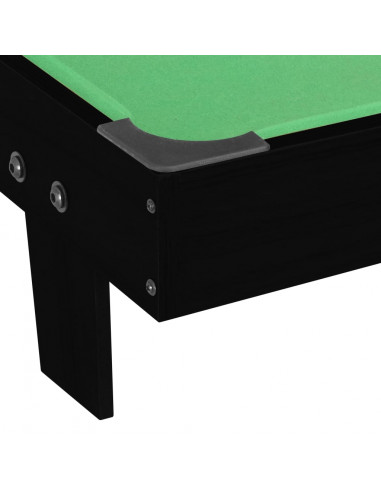 Mini Tavolo da Biliardo 3 Piedi 92x52x19 cm Nero e Verde
