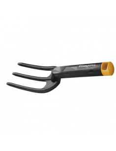 Miniattrezzo Fiskars 1000696 SOLID Coltivatore 3 Denti Nero e Arancio