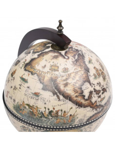 Minibar da Tavola a Globo Supporto per Vini in Eucalipto Bianco