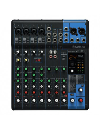 Mixer disc jockey Yamaha MG10XU MG SERIES 10 Canali Black Black