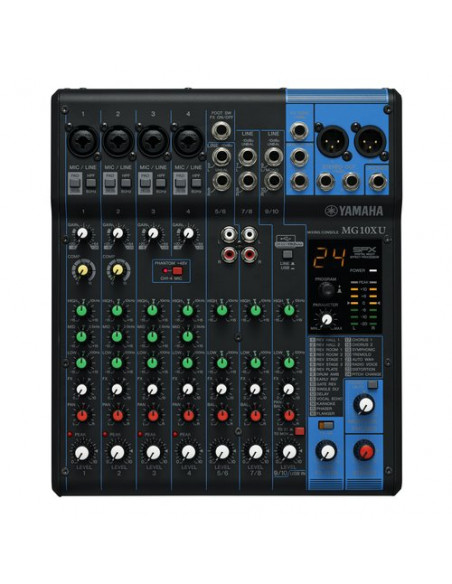 Mixer disc jockey Yamaha MG10XU MG SERIES 10 Canali Black Black