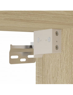 Mobile a Muro con Ante in Vetro Rovere Sonoma 35x37x100 cm