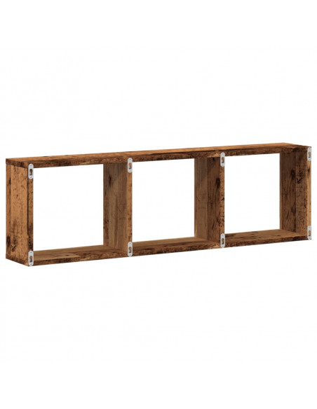 Mobile a Parete 100x16x30 cm Legno Antico in Legno Multistrato