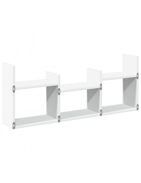 Mobile a Parete 100x18x40 cm Bianco in Legno Multistrato