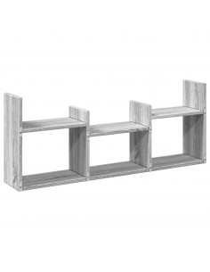 Mobile a Parete 100x18x40 cm Grigio Sonoma in Legno Multistrato