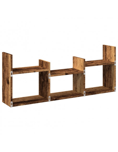 Mobile a Parete 100x18x40 cm Legno Antico in Legno Multistrato