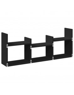 Mobile a Parete 100x18x40 cm Nero in Legno Multistrato