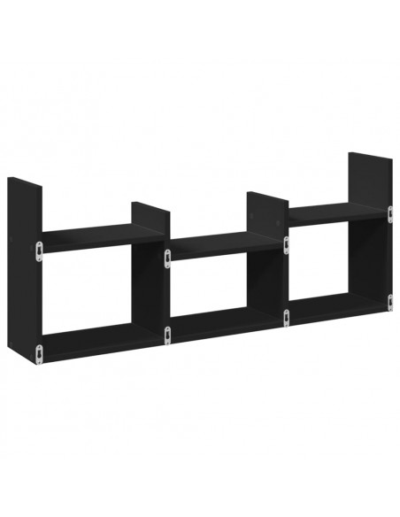 Mobile a Parete 100x18x40 cm Nero in Legno Multistrato