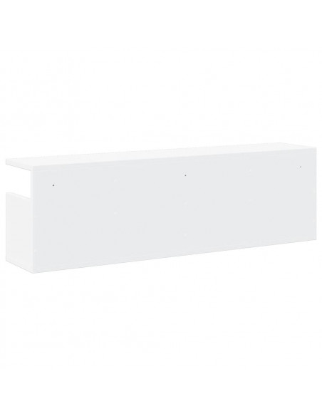 Mobile a Parete 100x20x30 cm Bianco in Legno Multistrato