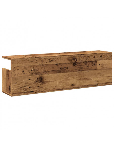 Mobile a Parete 100x20x30 cm Legno Antico in Legno Multistrato