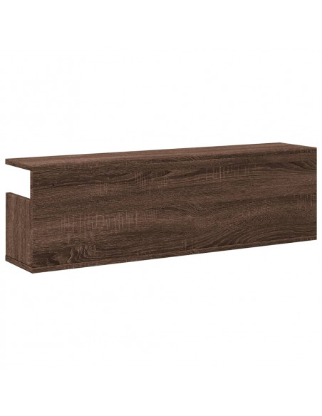 Mobile a Parete 100x20x30cm Rovere Marrone in Legno Multistrato