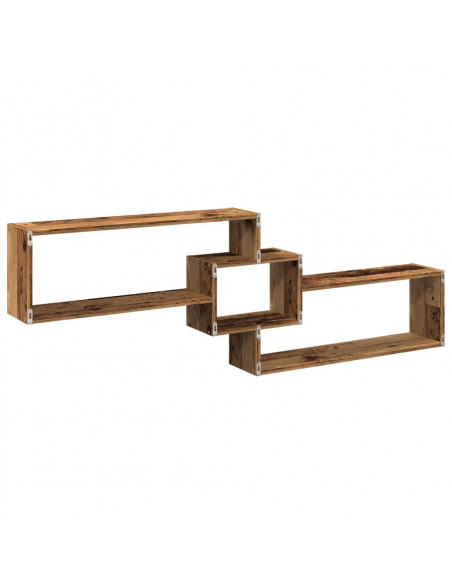 Mobile a Parete 158x18x53 cm Legno Antico in Legno Multistrato